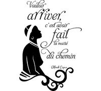 Sticker citation avoir fait la moitié du chemin - Alfred Capus