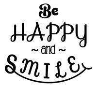 Sticker citation Be happy and smile