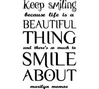 Sticker citation Beautiful thing ... Smile about ...