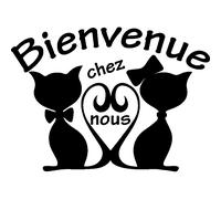 Sticker citation bienvenue chez nous