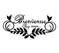 Sticker citation bienvenue chez nous design