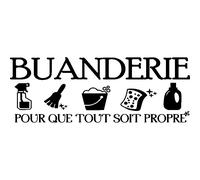 Sticker citation Buanderie pour que tout soit propre 2