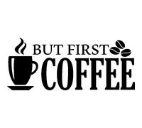 Sticker citation But first coffee