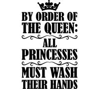 Sticker citation By order of the queen