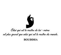Sticker citation celui qui est le maître de lui-même ... - Bouddha