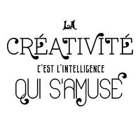 Sticker citation C'est l'intelligence qui s'amuse