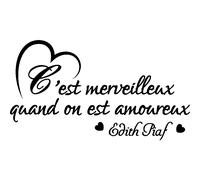 Sticker citation C'est merveilleux quand ... - Edith Piaf