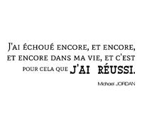 Sticker citation C'est pour cela que j'ai réussi ... Michael Jordan