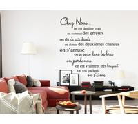 Sticker Citation Chez Nous... - Nombreuses tailles et couleurs disponibles