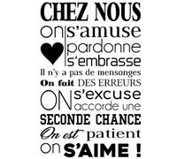 Sticker citation chez nous on s'aime