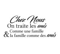 Sticker Citation Chez nous on traite les amis