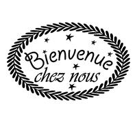 Sticker citation couronne bienvenue chez nous