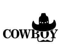 Sticker citation Cowboy et son chapeau