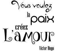 Sticker citation Créez l'amour - Victor Hugo