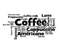 Sticker citation cuisine coffee, capucino, americano ...