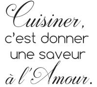 Sticker citation cuisine Cuisiner, c'est donner une saveur