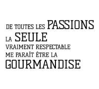 Sticker citation cuisine de toutes les passions