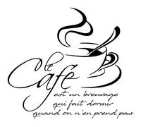 Sticker Citation cuisine le café est un breuvage qui fait dormir