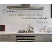 Sticker Citation Cuisine P. Gauguin - Nombreuses tailles et couleurs disponibles