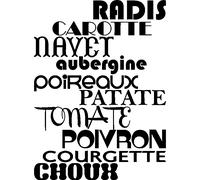 Sticker citation cuisine Radis, carotte, navet