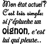 Sticker citation cuisine Si j'épluche un oignon