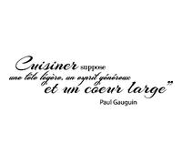 Sticker citation Cuisner suppose une tête légère ... Paul Gauguin