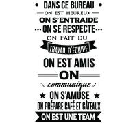 Sticker citation dans ce bureau on est une team