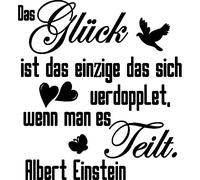 Sticker citation Das glück ist das - Albert Einstein