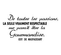 Sticker citation De toutes les passions ... - Guy de Maupassant