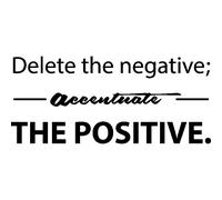 Sticker citation Delete the negative accentuate ...