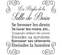 Sticker citation design Les règles de la salle de bain