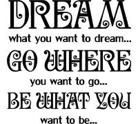 Sticker citation Dream what you want to dream ...