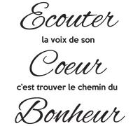 Sticker citation écouter la voix de son cœur