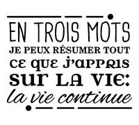 Sticker citation En trois mots ...