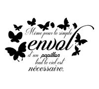 Sticker citation Envol d'un papillon