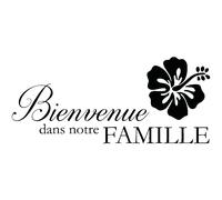 Sticker Citation fleurs Bienvenue dans notre famille