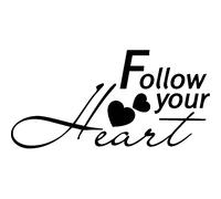 Sticker citation Follow your heart