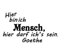 Sticker citation Hier bin ich - Goethe II