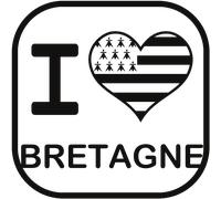 Sticker citation I love Bretagne