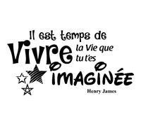 Sticker citation Il est temps de vivre - Henry James