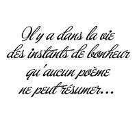 Sticker citation Il y a dans la vie des instants de bonheur