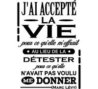 Sticker citation J'ai accepté la vie - Marc Lévy