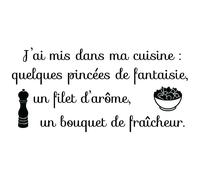 Sticker citation J'ai mis dans ma cuisine