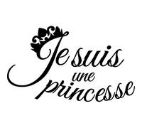 Sticker citation Je suis une princesse