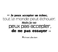 Sticker citation Je veux accepter un échec ... Michael Jordan