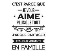 Sticker citation je vous aime plus que tout