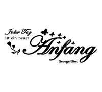 Sticker citation jeder tag ist ein neuer anfang - George Eliot