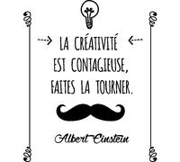 Sticker citation La créativité est contagieuse ... - Albert Einstein