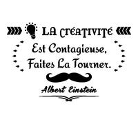 Sticker citation La créativité est contagieuse - Albert Einstein