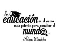 Sticker citation La educacion ... Nelson Mandela